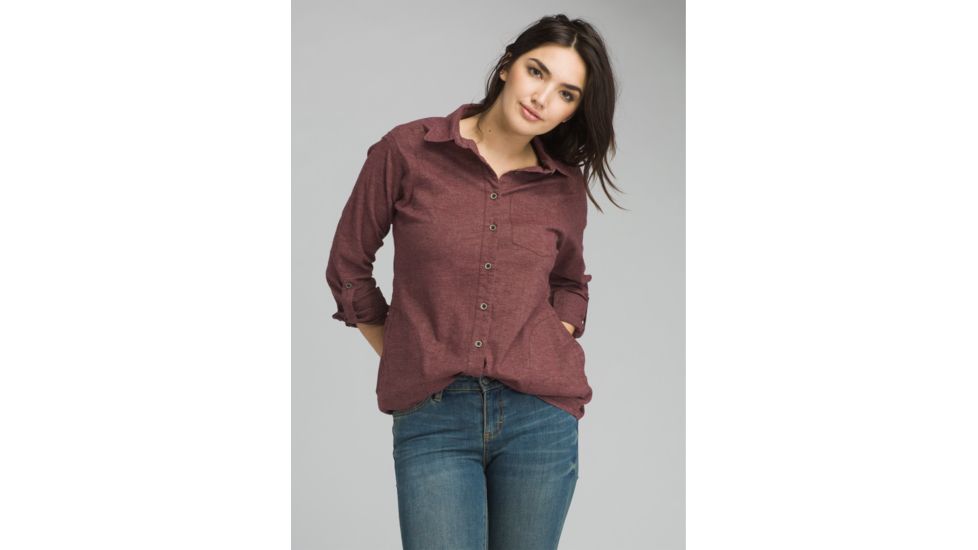 prAna Aster Tunic Casual Shirt - Women's, Wedged Wood, X-Large, W23180502-WDWO-XL