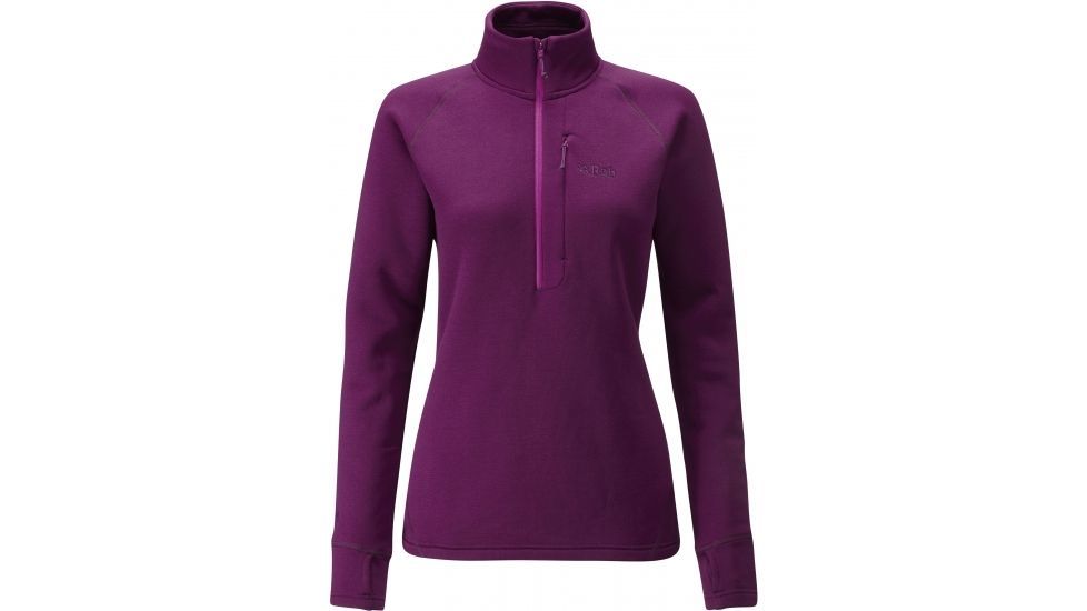 Rab Power Stretch Pro Pull-On Jacket - Womens, Berry, Extra Large, QFE-63-BY-16