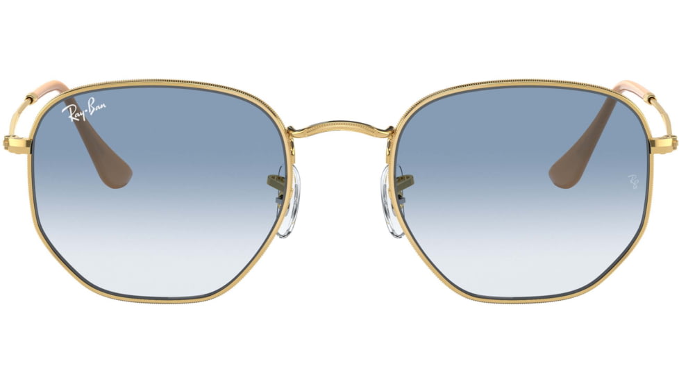 Ray-Ban Hexagonal Legend Gold Sunglasses 001/3F-51 - , Clear Gradient Blue Lenses