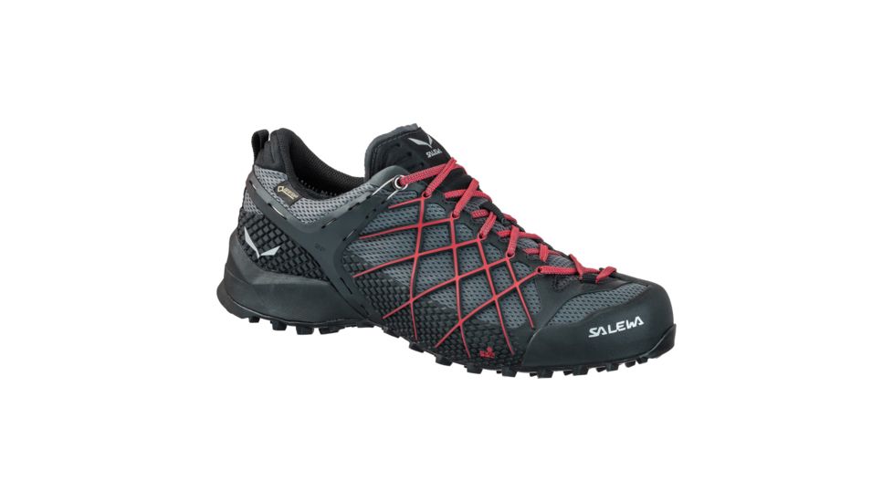 Salewa Mountain Trainer Mid GTX Backpacking Boots - Men's, Black Olive/Papavero, 7 US, 00-0000063447-939-7