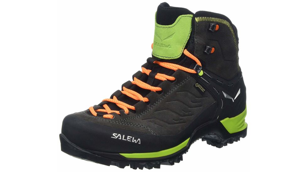 Salewa Mountain Trainer Mid GTX Backpacking Boots - Men's, Black/Sulphur Spring, 9, 00-0000063458-974-10
