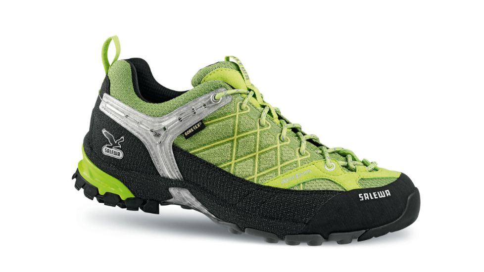 Salewa Mountain Trainer Mid GTX Backpacking Boots - Men's, Charcoal/Limeade, 9, 515715