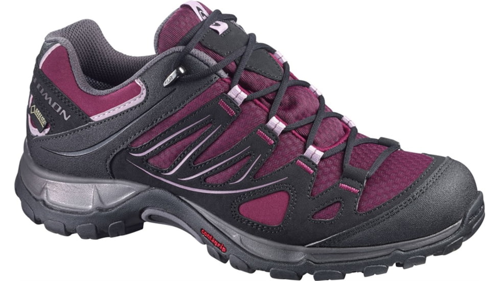 Salomon Ellipse GTX Hiking Shoes - Women's, Bordeaux/Blk/Crocus, Medium, 10 US, L36681400-10