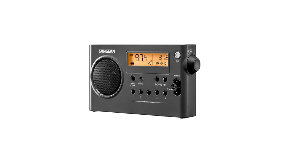Sangean AM / FM Compact Digital Tuning Portable Radio, Gray-Black, SG-106