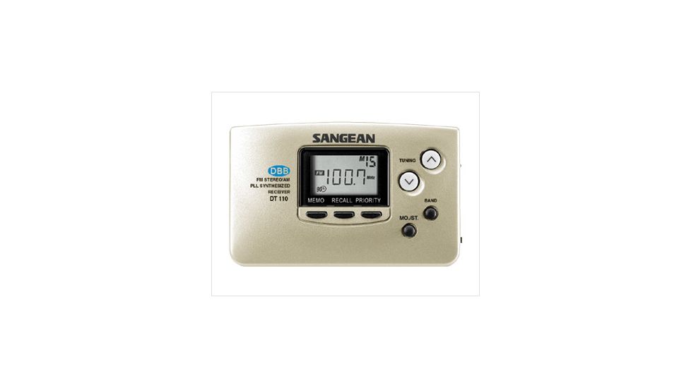 Sangean AM/FM Stereo Pocket Radio, Champagne DT-110GC