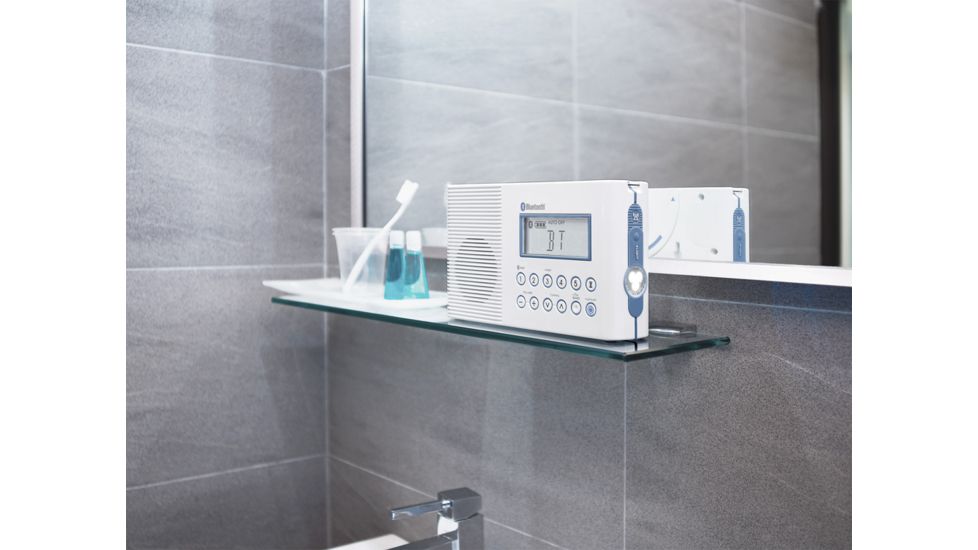 Sangean AM/FM w/ Bluetooth, Digital Tuning, Water Resistant to JIS7 Standard, Clock H-202