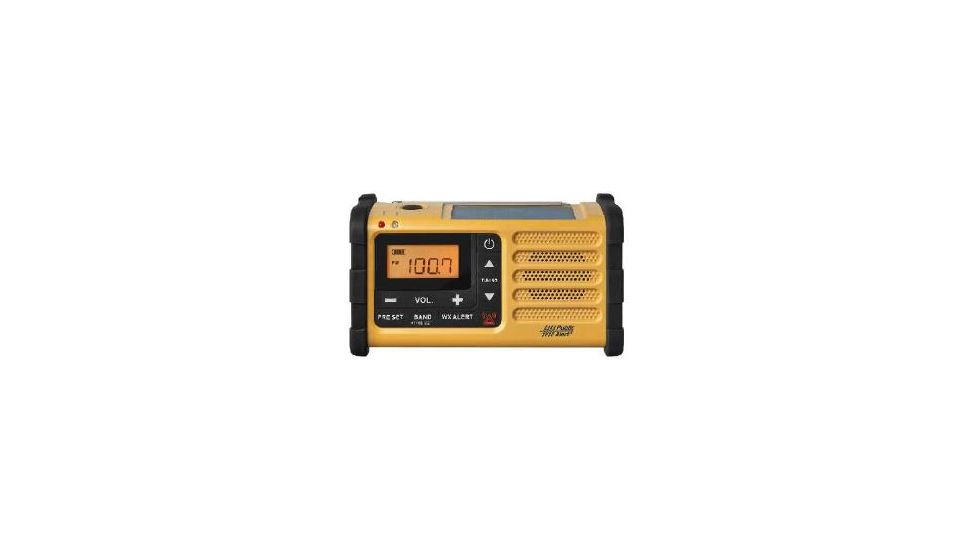 Sangean Digital AM/FM/Weather/Hand crank/USB/Solar Emergency Alert Radio, Yellow MMR-88
