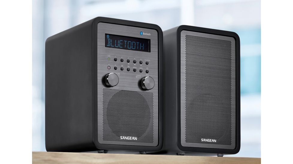 Sangean FM-RBDS/AM/Bluetooth Stereo Table Top Radio, Black, Med WR-50P