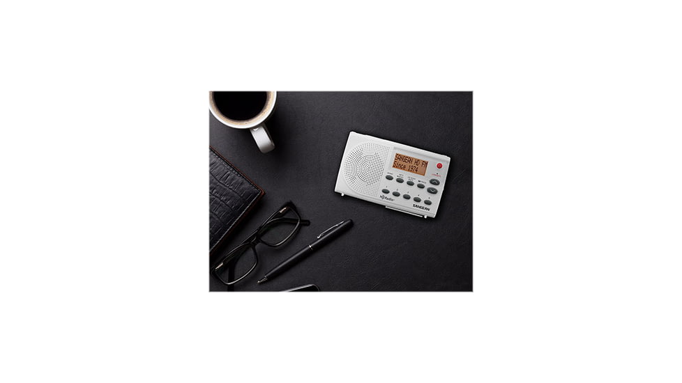 Sangean HD Radio / FM-RBDS / AM Portable Radio, White-Gray, SG-108