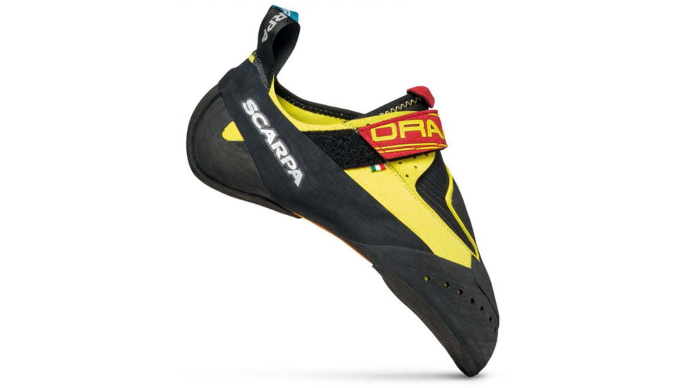 Scarpa Drago Climbing Shoes, Yellow, 41.5, — Mens Shoe Size 41.5 Euro