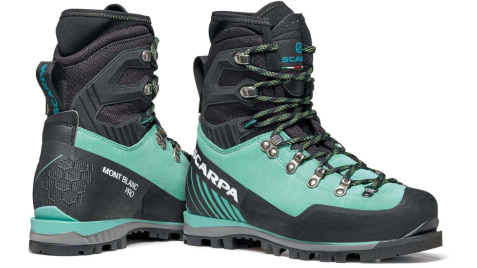 Scarpa Mont Blanc Pro GTX Mountaineering Boots - Womens, Green Blue, Medium, 37, 87520/202-Grnblu-37