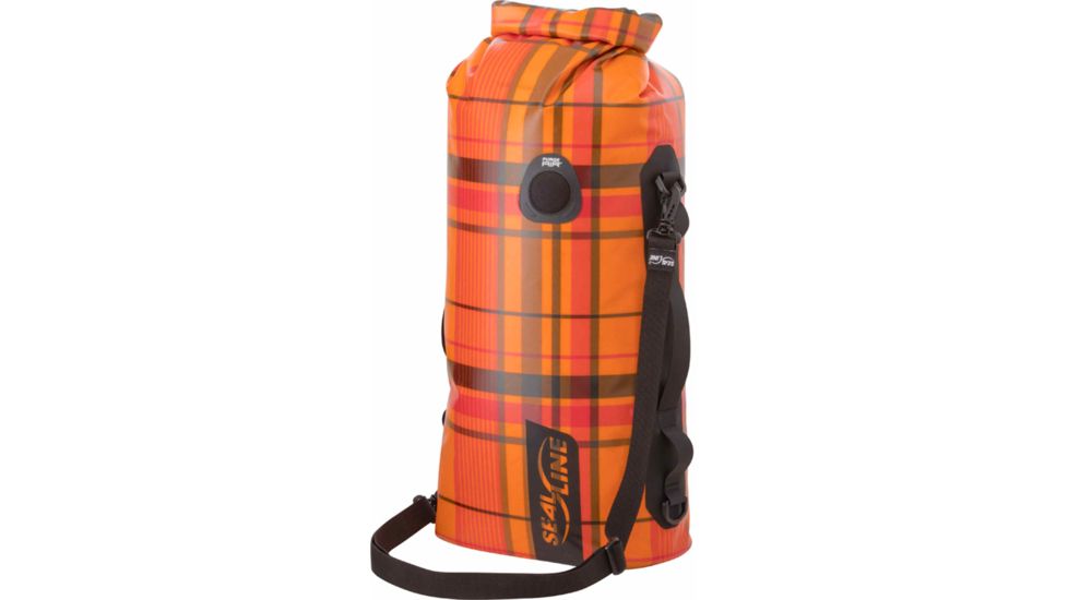 SealLine Discovery Deck Dry Bag-Orange Plaid-10 L