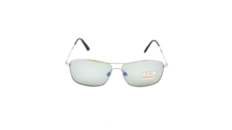Serengeti Corleone Sunglasses, Shiny Titanium, Polarized 555nm Blue, 8418