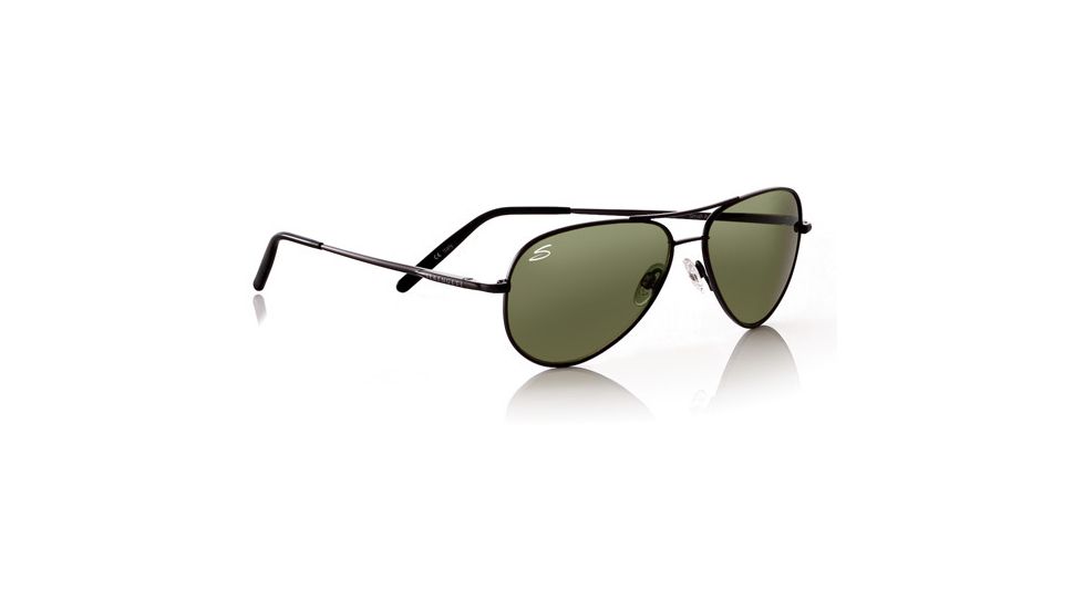 Serengeti Aviator Sunglasses, Small - Gunmetal Frame, 555nm Polarized Lens 7094