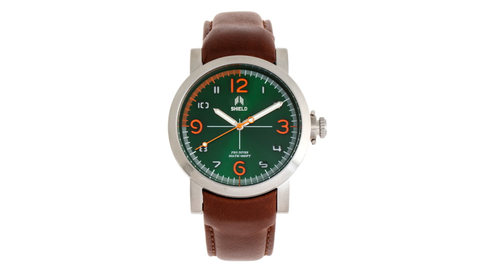Shield Berge Diver Watch - Mens, Green/Brown, One Size, SLDSH101-4