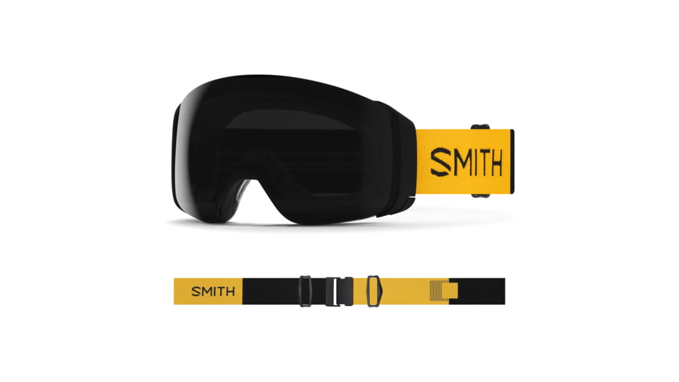 Smith 4D Mag Goggles, ChromaPop Sun Black Lens, Gold Bar, M0073211J994Y