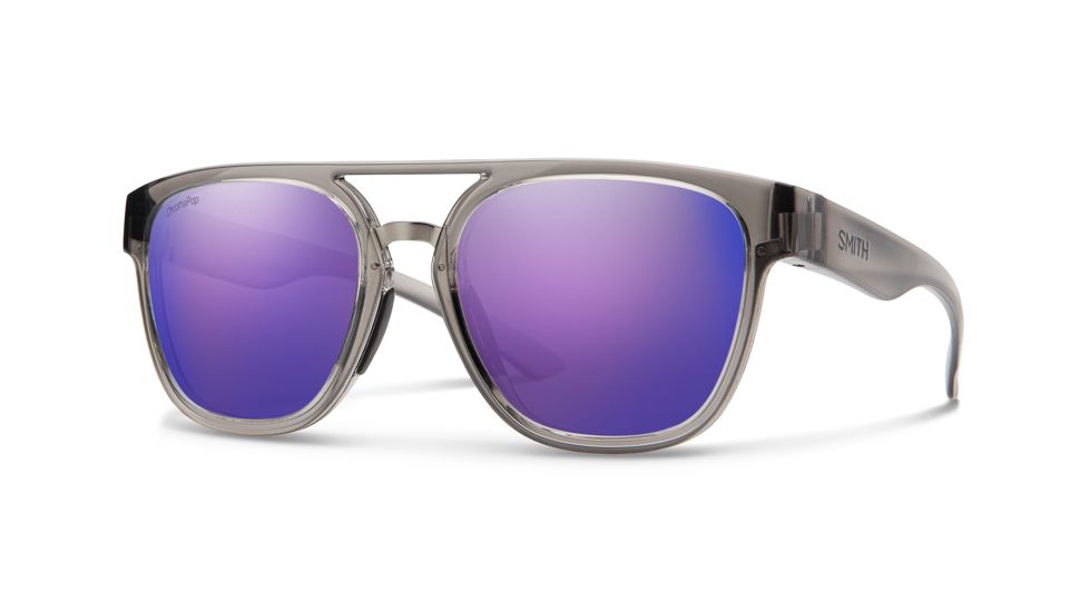 Smith Agency Sunglasses, Cloud Frame, Chromapop Violet Mirror Lens, 20191063M53DI