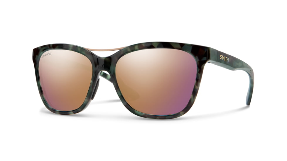 Smith Cavalier Sunglasses - Womens, Camo Tort Frame, Chromapop Rose Gold Lens, 201928PHW569V