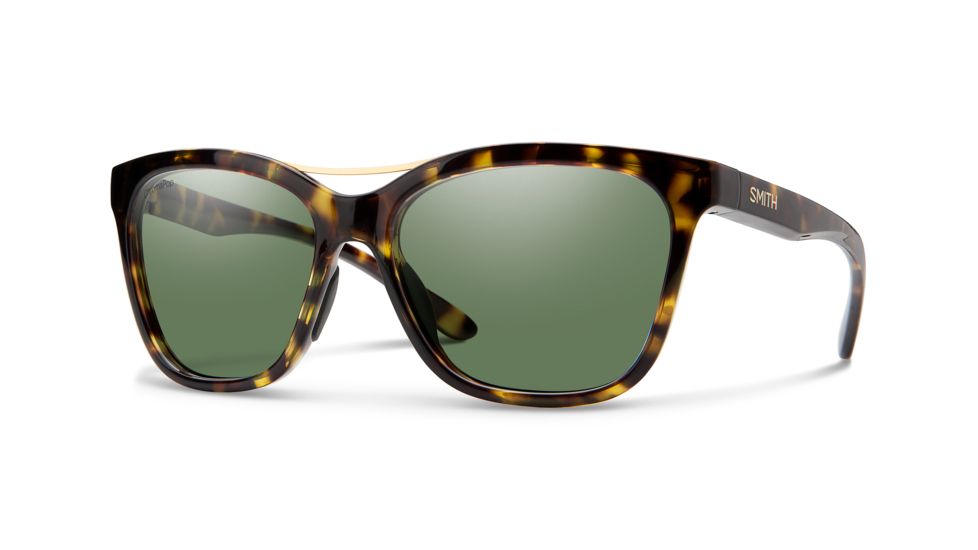 Smith Cavalier Sunglasses - Womens, Vintage Tort Frame, Chromapop Gray Green Lens, 201928P65561H