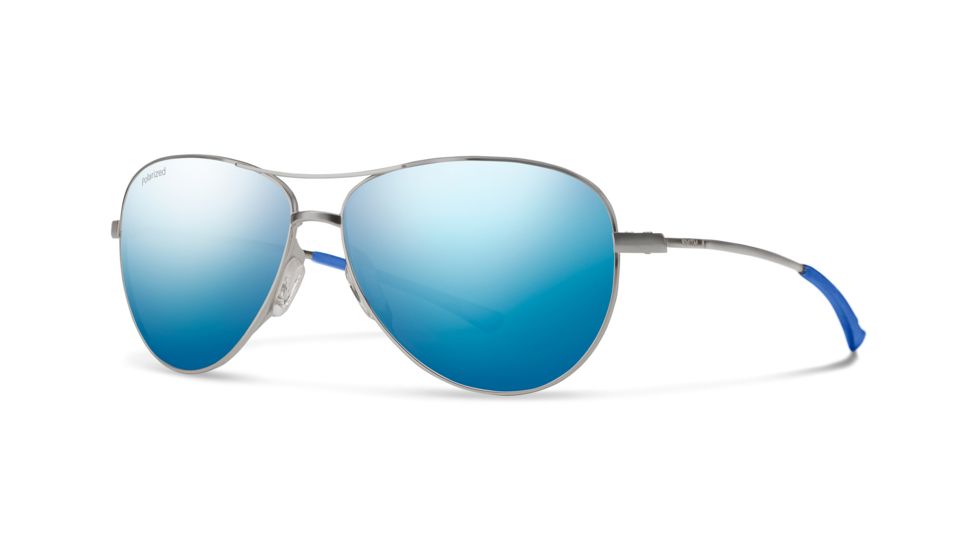 Smith Langley Sunglasses, Matte Ruthenium Frame, Polarized Blue Mirror Lens, 233444R8160JY