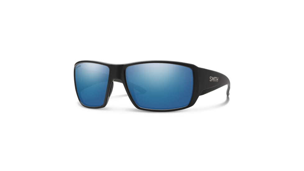 Smith Optics Guides Choice Sunglasses, ChromaPop Glass Polarized Blue Mirror Lens, Matte Black Frame, 20494700362QG