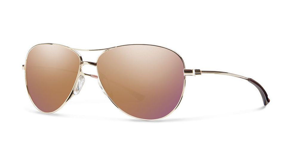 Smith Optics Langley Sunglasses, Gold Frame, Rose Gold Mirror Lens, LAPCRGMGD
