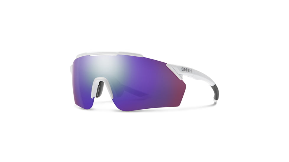 Smith Reverb PivLock Sunglasses, Matte White Frame, ChromaPop Violet Mirror Lens, 2015216HT99DI