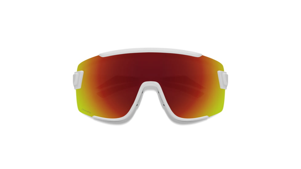 Smith Wildcat Sunglasses, White Frame, ChromaPop Red Mirror Lens, 2015160BK99X6