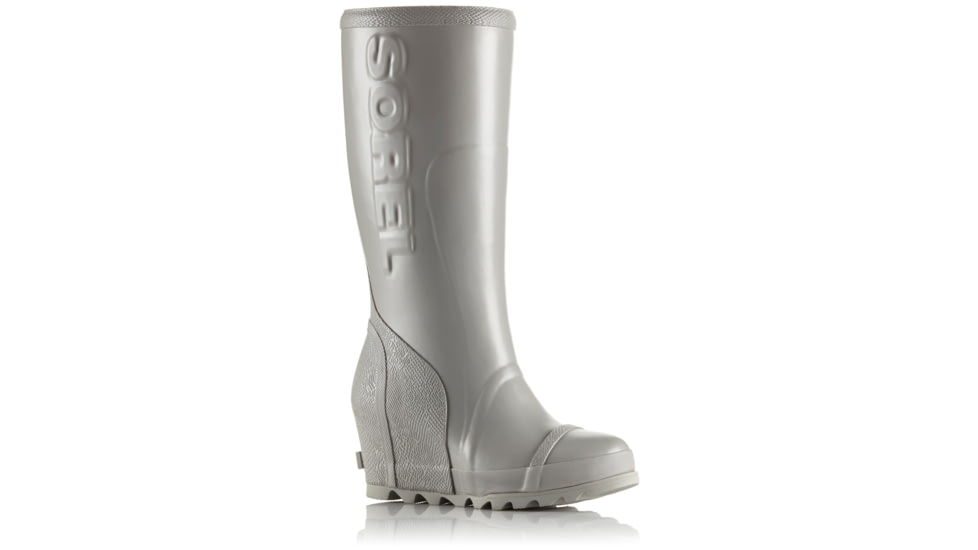 joan glossy wedge rain boot