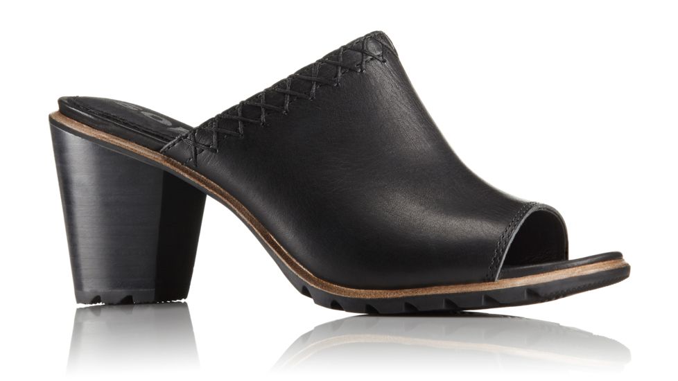 Sorel Nadia Mule Leather Casual Boot, Womens, Black, 5 US, 1775821010-5