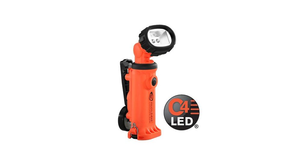 Streamlight Knucklehead Multi-Purpose Worklight, 200 Lumen, Clip, Alkaline Model, Light Only, Orange, Blister Pack, 90644