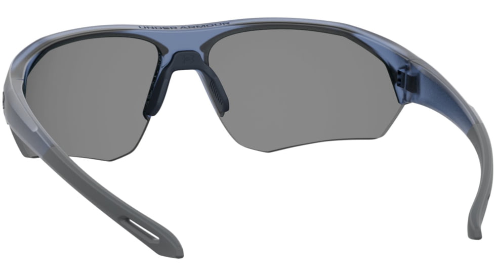 Under Armour Playmaker Sunglasses with Matte Blue Frame and Baseball Tuned Blue Mirror Lens, Medium, UA0001GS PJP-W1