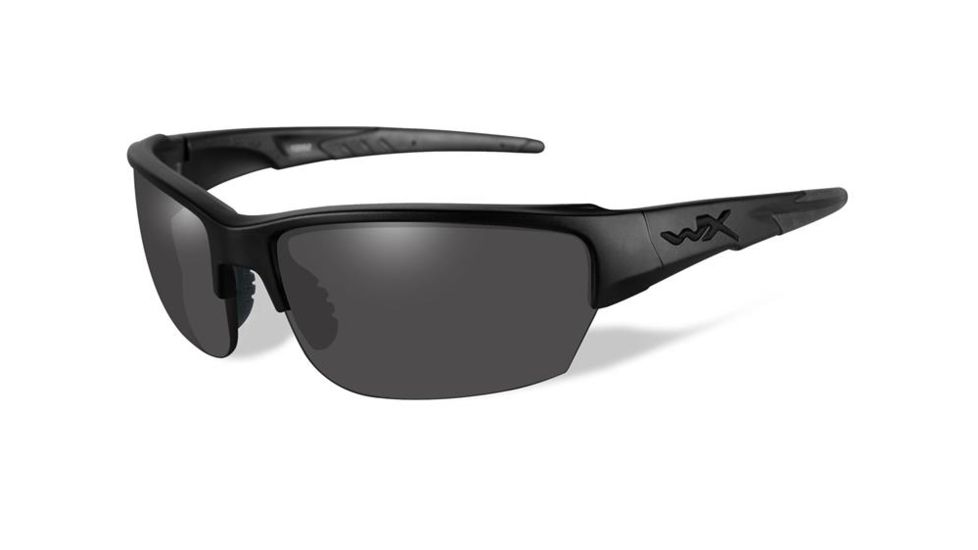 Wiley X WX Saint Sunglasses, Smoke Grey Lens, Matte Black Frame, CHSAI08