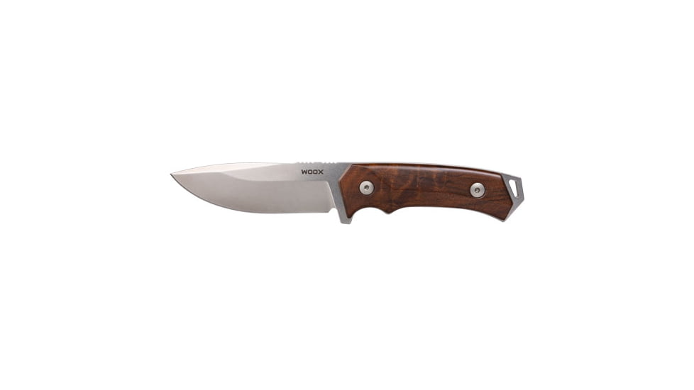 WOOX Rock 62 Fixed Blade Knife, 4.25in, Sleipner Steel, Full Tang Blade, Walnut Plain Handle, BUKNF00103