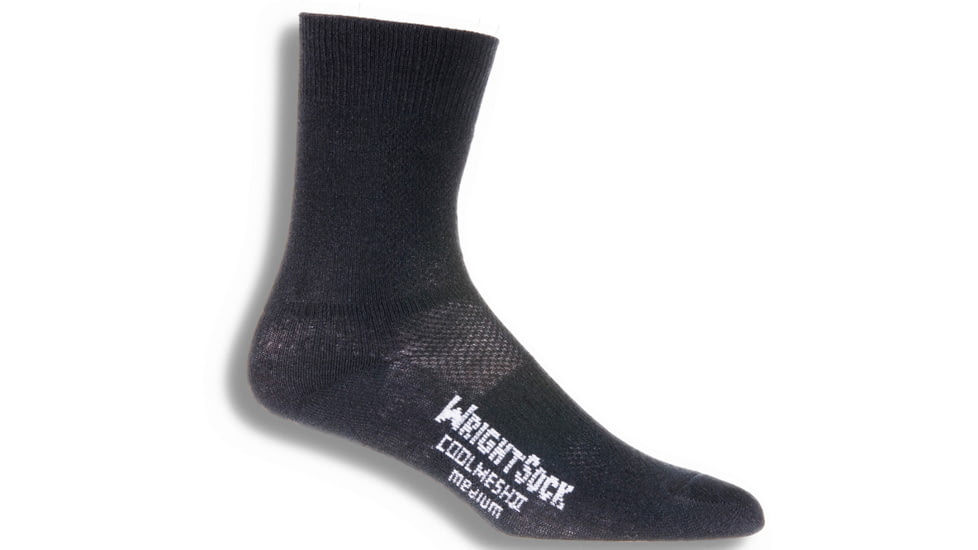 Wrightsock Coolmesh II Crew Sock, Black, Small, 8061.03
