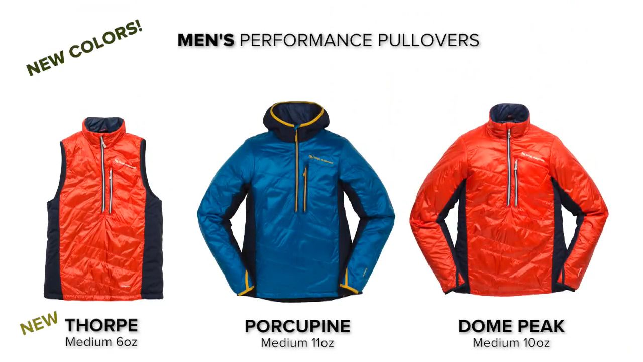 opplanet big agnes porcupine and dome peak performance pullovers video