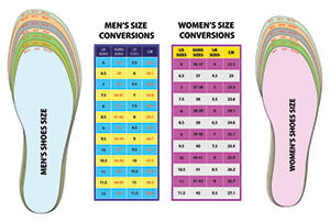 men and women shoe size chart