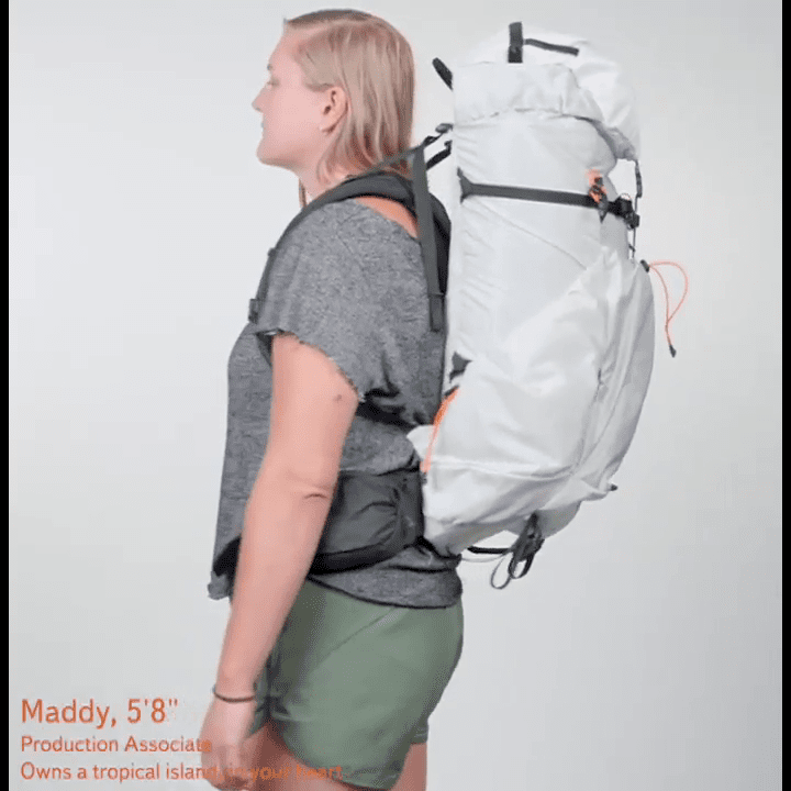 opplanet mystery ranch radix 47 backpack on model video