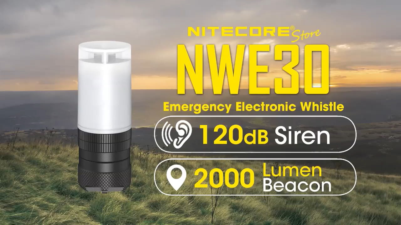 opplanet nitecore nwe30 emergency electronic whistle video
