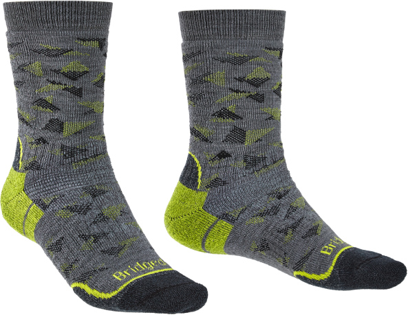 Bridgedale Mens Hike Ultra Light Merino Wool Pattern Socks