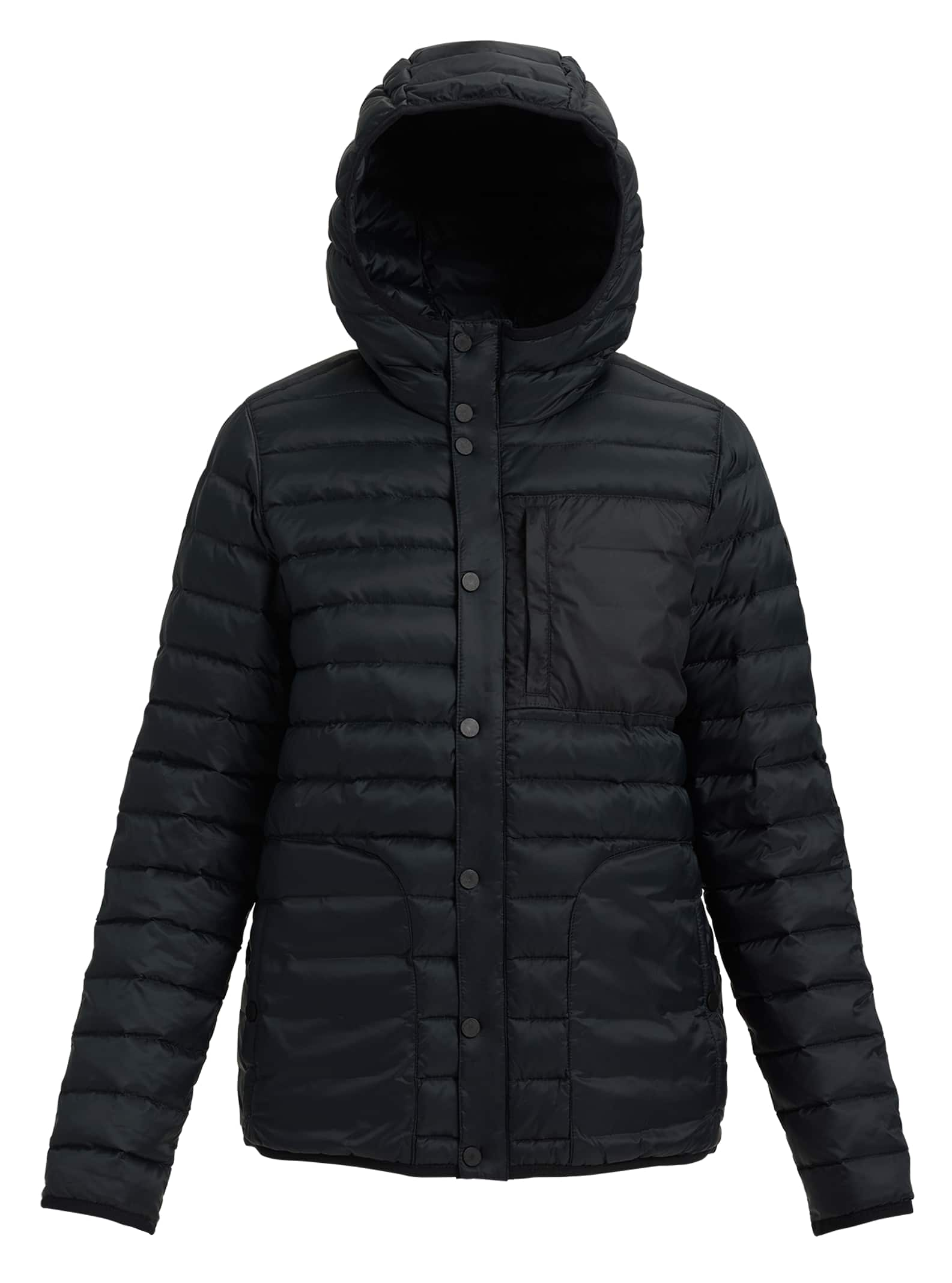 black hooded down jacket women's