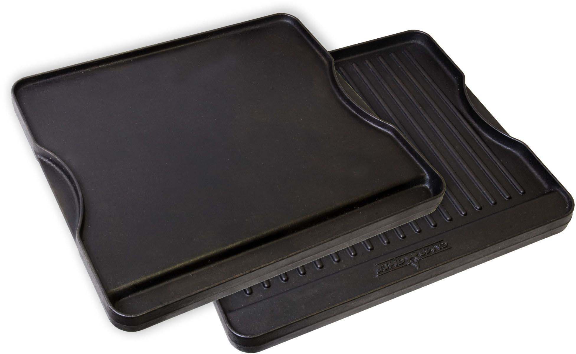 Camp Chef Reversible Pre Seasoned Cast Iron Grill Griddle Up to