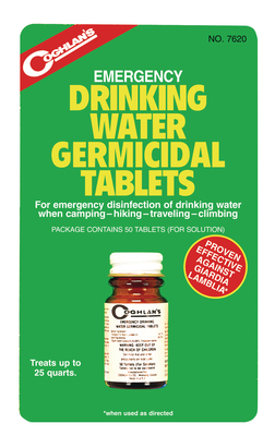 Coghlans 7620 Emergency Germicidal Drinking Water Tablets 