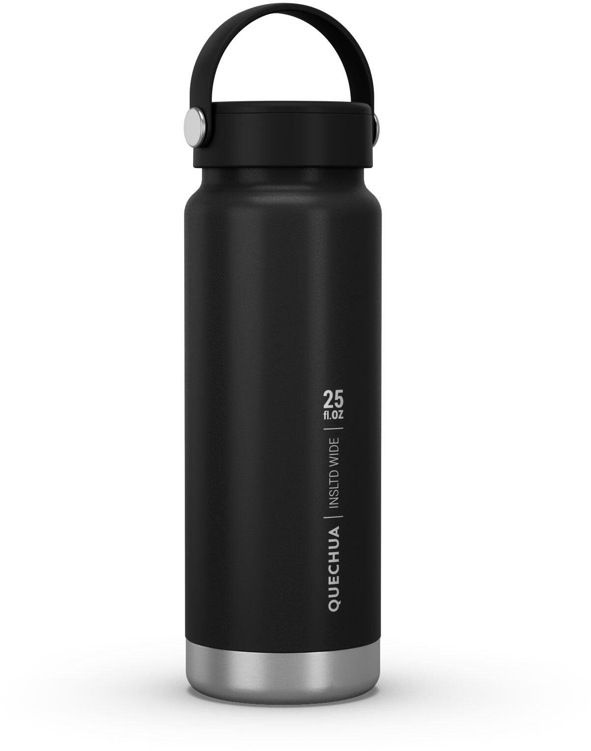 Simple Modern 32 oz Midnight Black Double Walled Vacuum Insulated Stainless  Steel Water Bottle with Wide Mouth and Screw Cap 