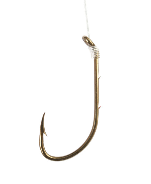 Eagle Claw Baitholder Snelled Hook, Offset, Down Eye, 2 Slices, Medium Wire  , Up to 13% Off — CampSaver