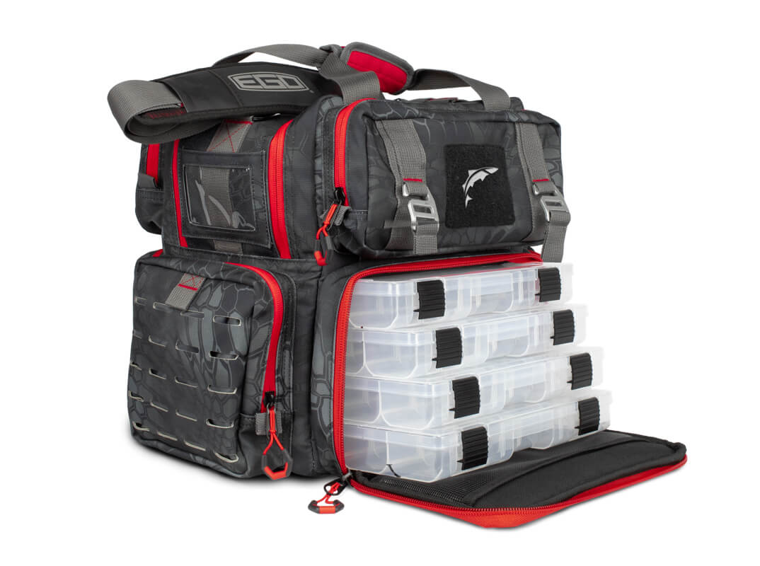 EGO Fishing Kryptek Tackle Box Bag w/ 4 tackle trays 75044 , $2.00 Off with  Free S&H — CampSaver