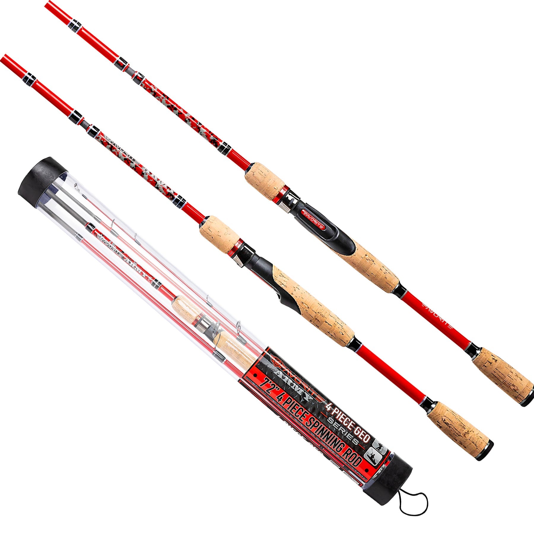 Favorite PBF Army, Medium-Heavy Geo Spinning Rod, 4 Piece ARM-724MH with  Free S&H — CampSaver