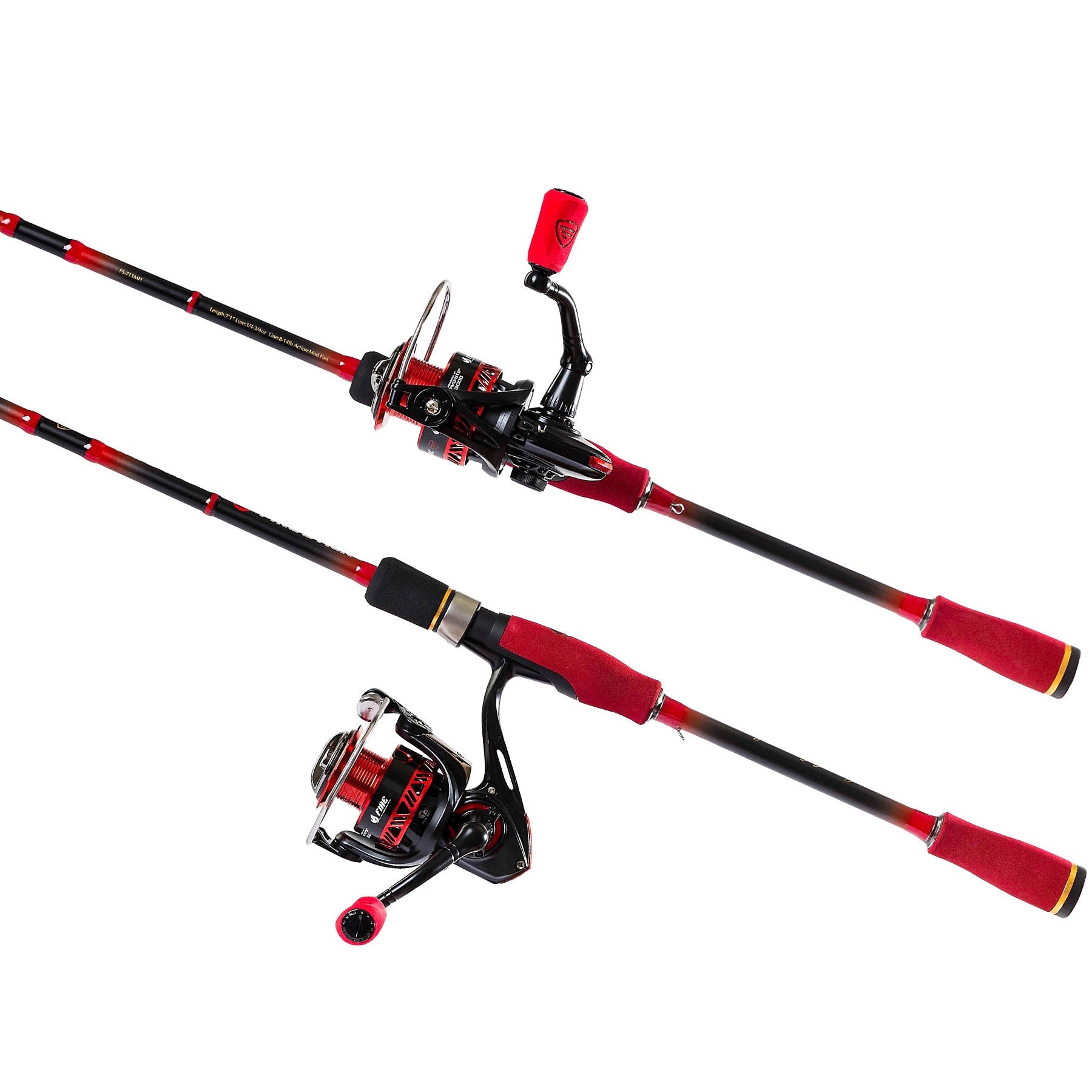 Favorite Fishing PBF Fire Stick Spinning Combo FS711MH30 with Free