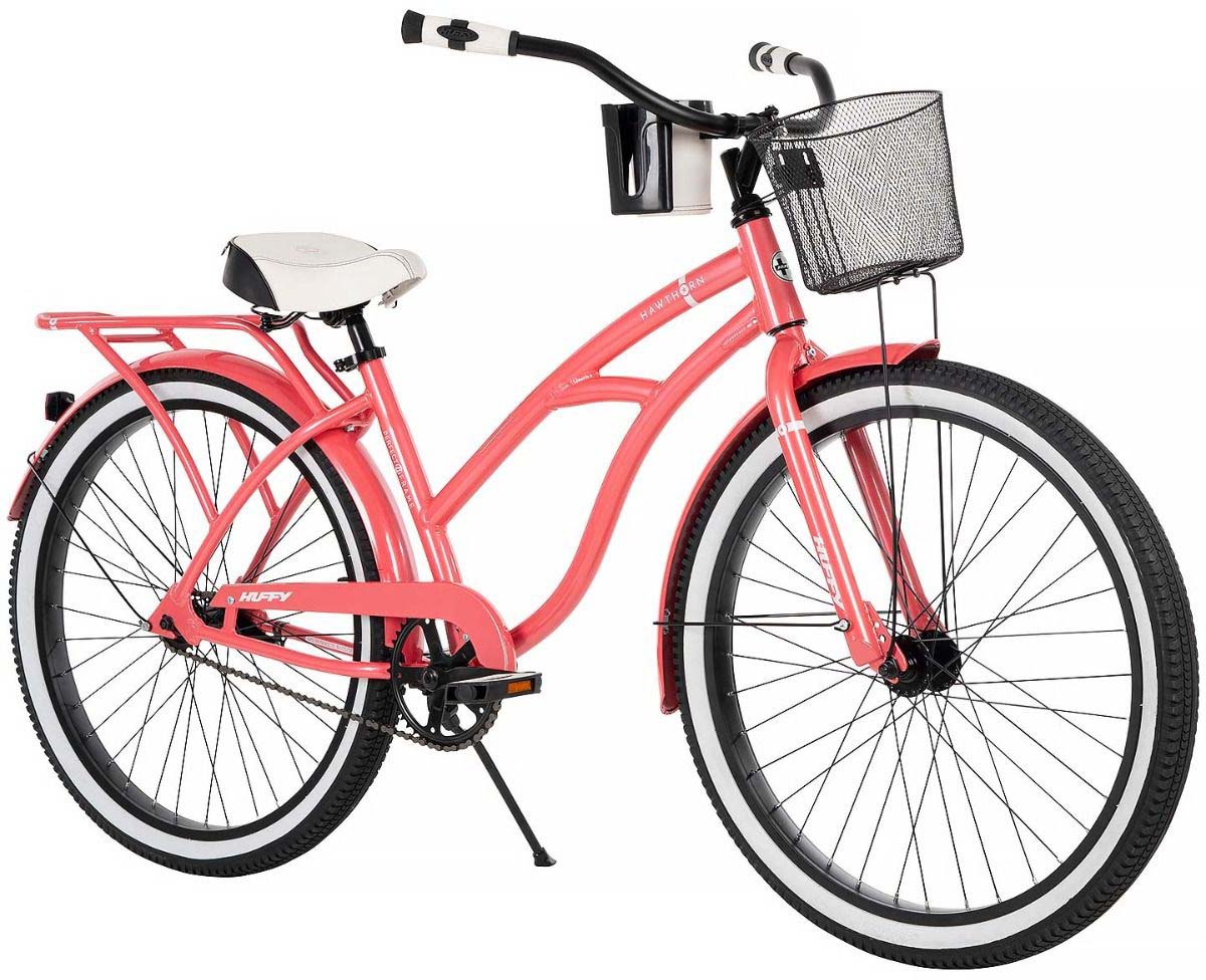 Pink huffy beach sales cruiser