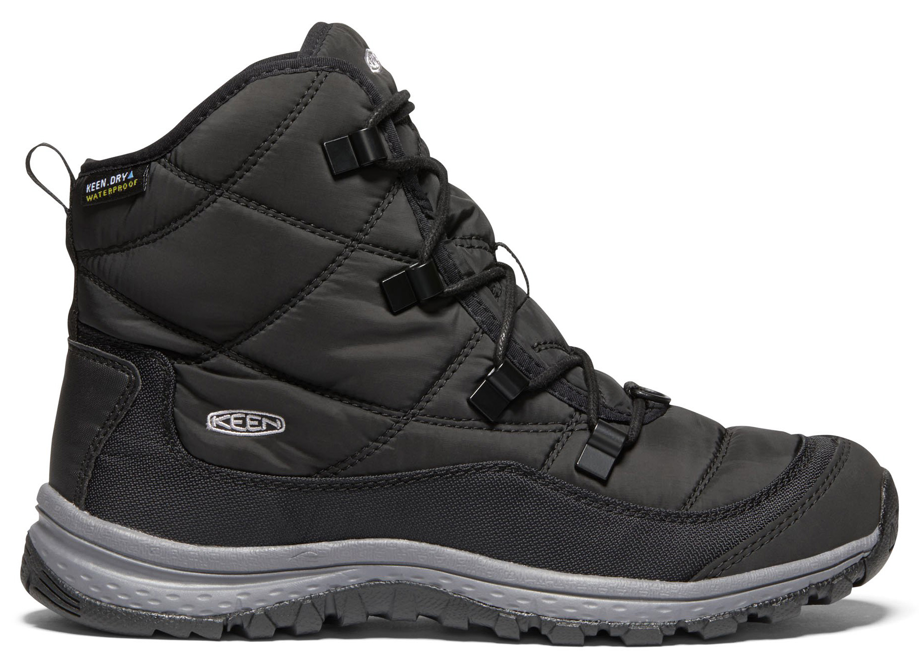 black waterproof hiking boots